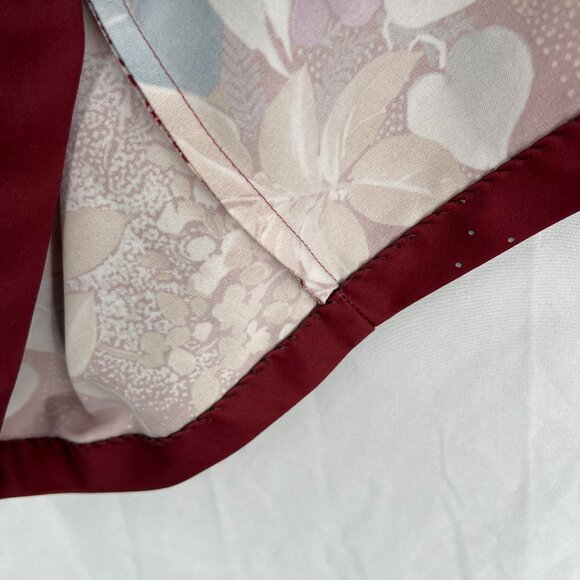 Vintage handmade floral button up front shirt tropical Hawaiian print Fall top S - Picture 8 of 12